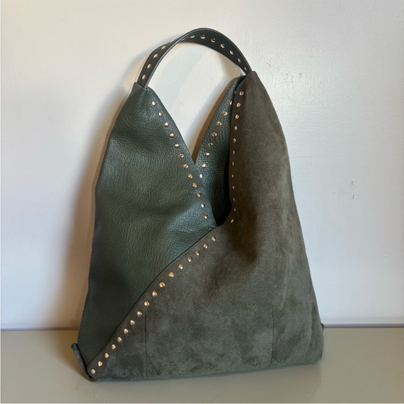 Beautiful Shiraleah Ryker Hobo.  Dark green vegan leather. Grommet detail. - Picture 1 of 1